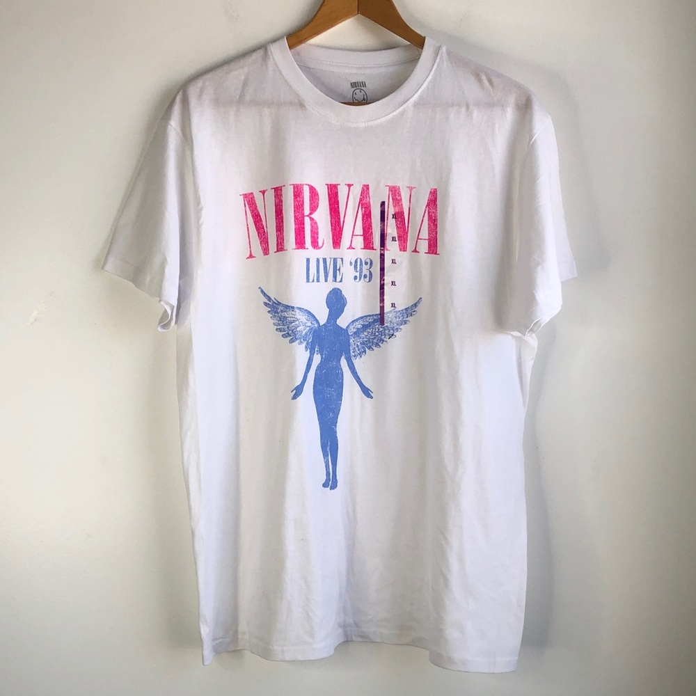 White Nirvana Graphic Band T-Shirt